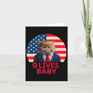 9 Liv Barn Katt Trump 2024 Vinn Seger Vinnare Sann Kort