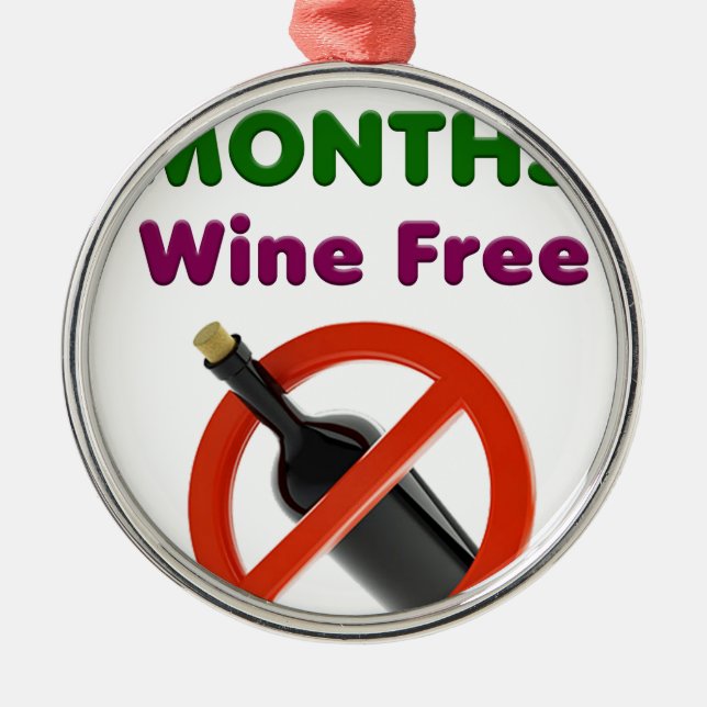 9 månader fritt från vin, gravid kvinna, gravid ba julgransprydnad metall (Framsidan)