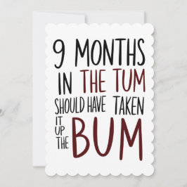 9 månader i talongen borde ha tagit det för roligt inbjudningar