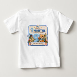 9 Månaders Bebis Milstolpe Liten Upptäckare T Shirt