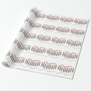 9 Milkers Dancing Goat Julafton Wrapping Papper Presentpapper