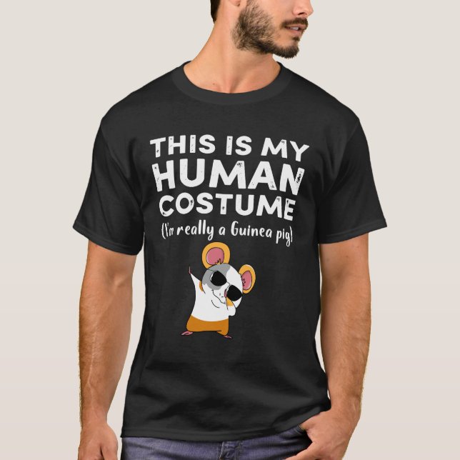 9 Min mänskliga dräkt I är Verkligen Guinea Gris H T Shirt (Framsida)