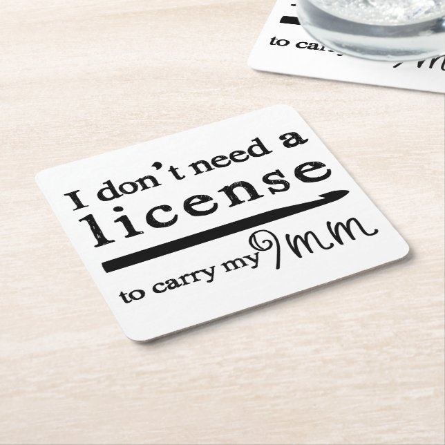 9 mm Crochet Krok-licens ・ Underlägg hantverksglas (Vinklad)