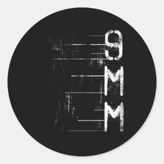 9 MM Gun Ammo Firing Range Target Practiting Hunti Runt Klistermärke