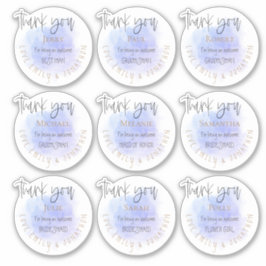 9 Namn tackmeddelande till enskilda Brudens sida Klistermärken