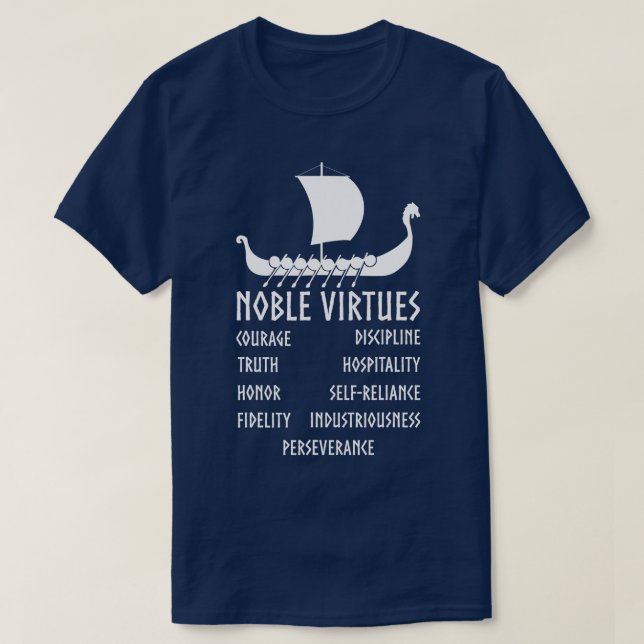 9 Noble virtuerar normal mytologi nio viking Virtu T Shirt (Design framsida)