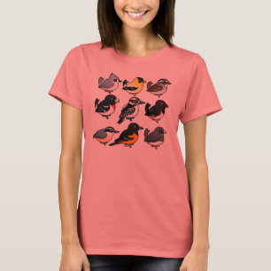 9 nordostliga USA trädgårdfåglar T-shirt