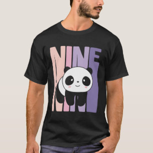 9 Panda 9:e B-dagen T Shirt