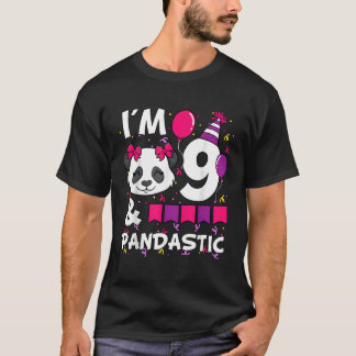 9 Pandastiska Py 9:e Bday Firande T Shirt