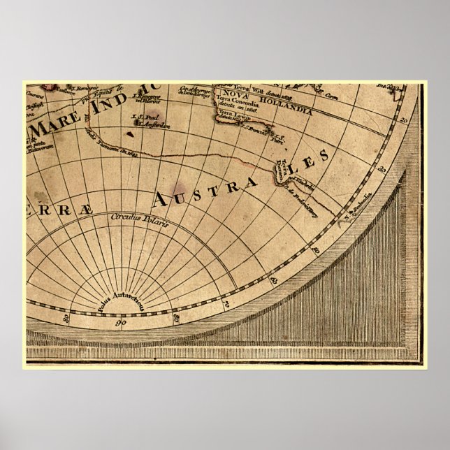 9 Panel Färg Version de L'Isle World Map Ram 9 Poster (Framsidan)