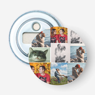 9 Photo Custom Personalized Collage Flasköppnare