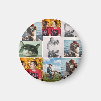 9 Photo Custom Personalized Collage Magnet