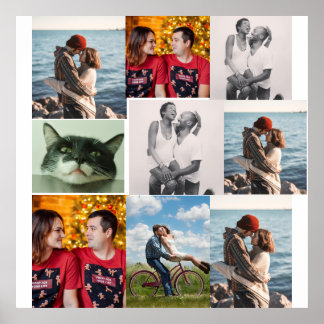 9 Photo Custom Personalized Collage Poster