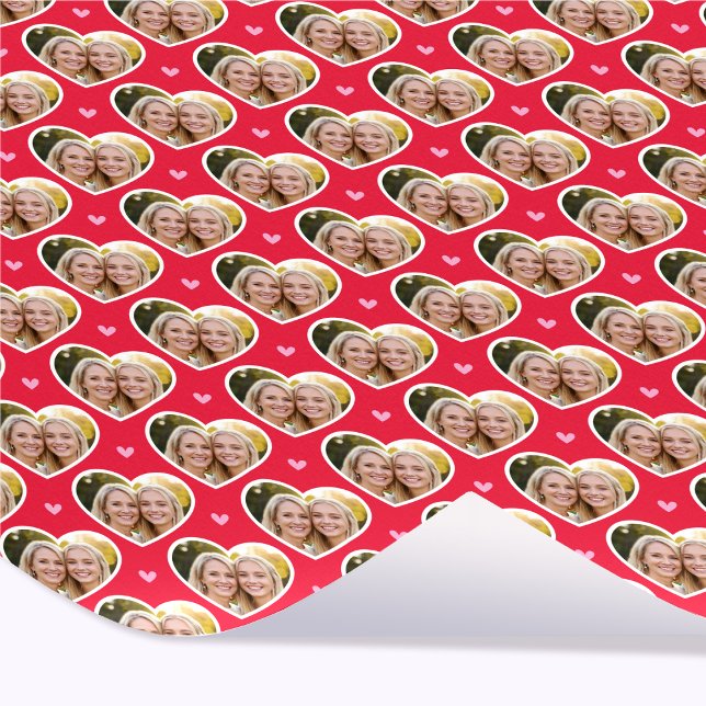 9 Photo Cute Love Heart Elegant Red Pink Pattern Presentpapper (Skapare uppladdad)