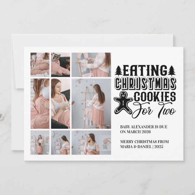 9 Photo jul Cookies i 2 Gravider Julkort (Framsida)