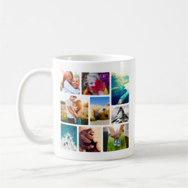 9 Photo Round Collage Mugg