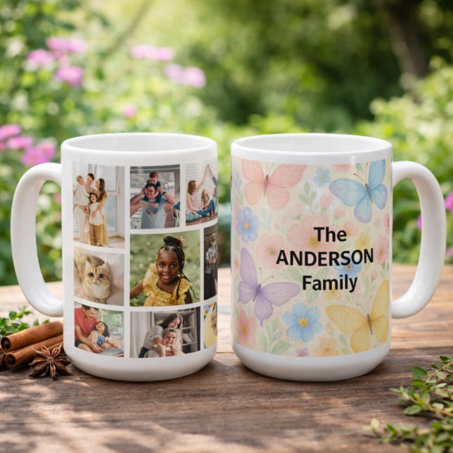 9 photos with Family Name  Coffee Mug Kaffemugg (Skapare uppladdad)