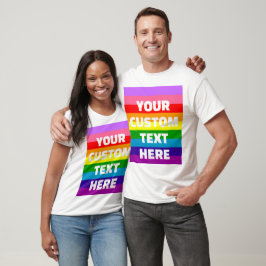 9-randig HBTQ+-Prideflagga Regnbåge lägg till anpa T Shirt
