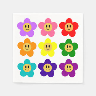 9 regnbågsfärgade blommor HBTQ Pappersservett