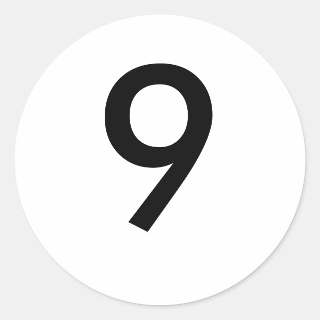 9 RUNT KLISTERMÄRKE (Framsida)