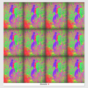 9 sjöjungfru av lila groovy hippie klistermärken