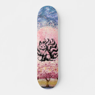 9 Skateboard Svan Fox Asiatic Rosa Cherry Blommar