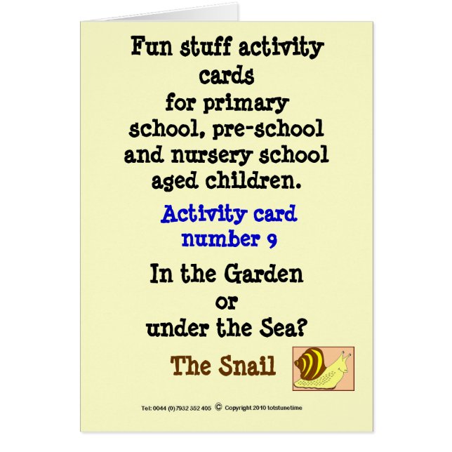 9 snigeln hälsningskort (Framsidan)