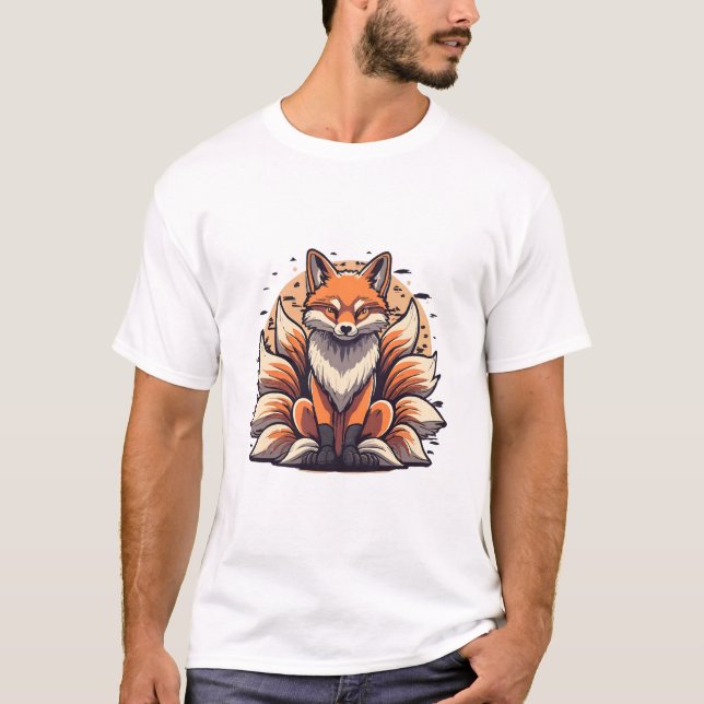 9 svansad rävande t shirt (Framsida)