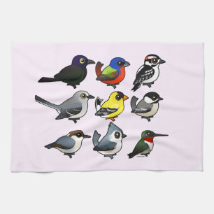9 Sydöstra USA Backyard Birds Kökshandduk
