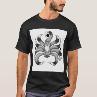 9 Tales Fox Guardian Black and White T Shirt