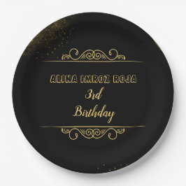 9-tums rund Födelsedagsfest-Papper plåt för Blommi