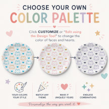 9 tums turkos orange kattansikte mönster Rund