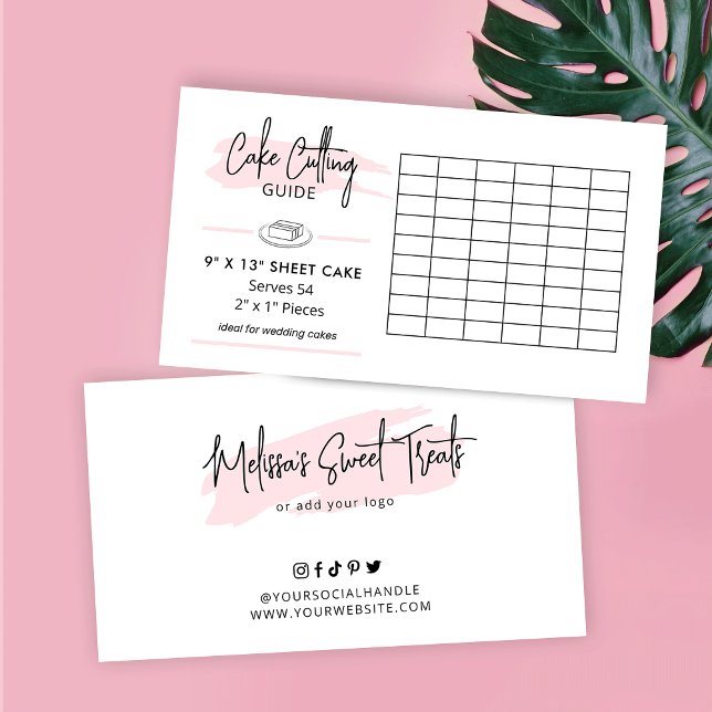 9-tums x 13-tums Bröllop-skärningsguide för Lakan- Tilläggskort (Wedding cake cutting guide for 9x13" sheet cake)