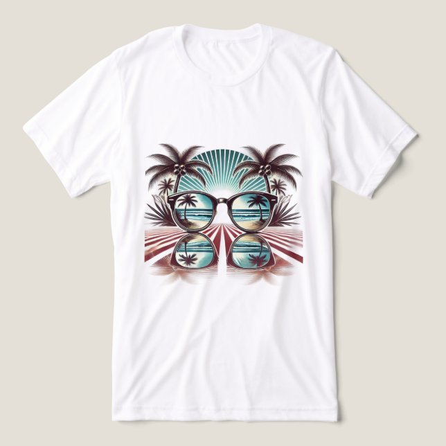 9 Vintage Sunglass Sommar T Shirt (Design Framsida)