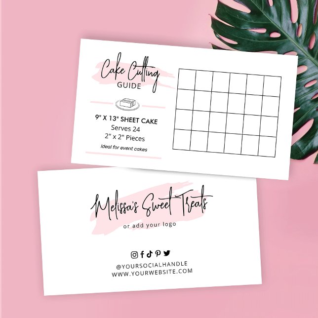 9 x 13-tums skärningsguide för Lakan 2 x 2 Party Tilläggskort (Sheet cake cutting guide for 9x13 inch event cakes)