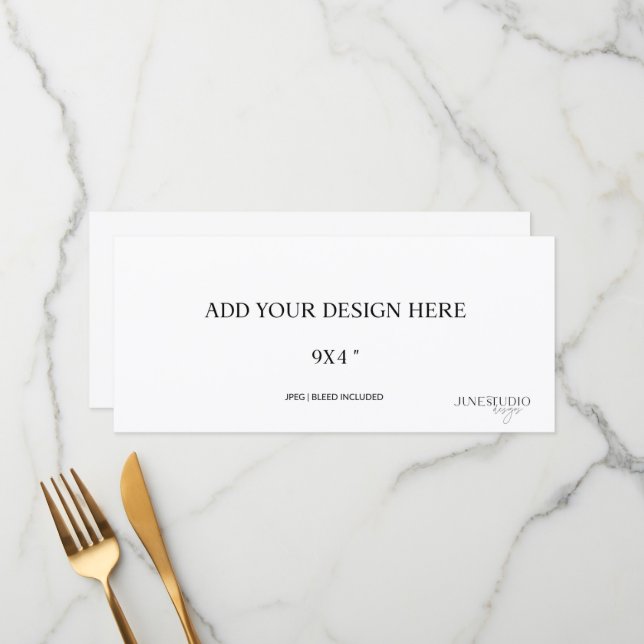 9 x 4-tums sidutskrift av sätesdiagramkort meny (Fram/Back In Situ)