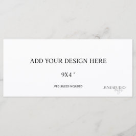 9 x 4-tums sidutskrift av sätesdiagramkort meny