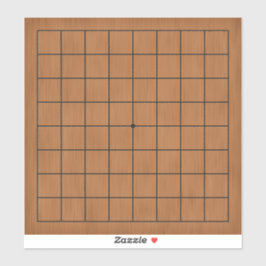 9 x 9 Goban for Puzzles & Games Anpassade 8" x 8" Klistermärken