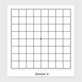 9 x 9 Goban för Puzzles & Games Transparent 8" x 8 Klistermärken
