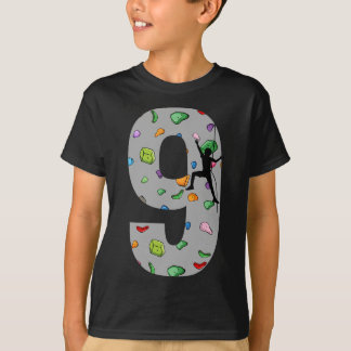 9 Year Old Rock Climbing 9th Birthday Adventure Cl T Shirt