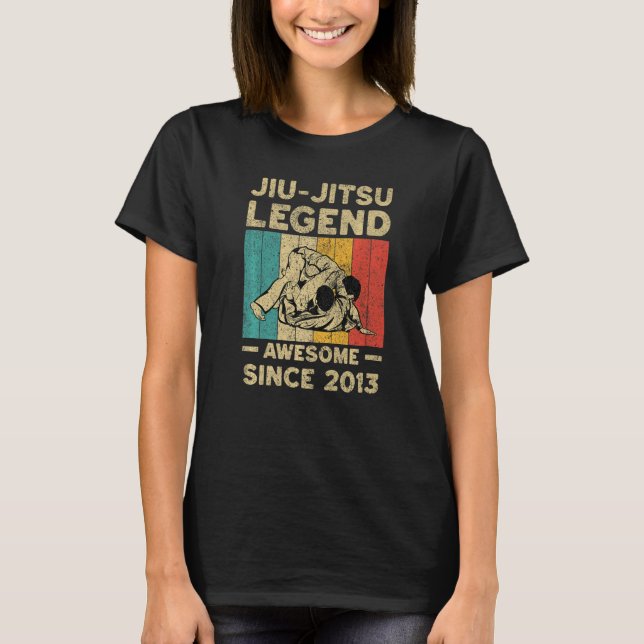 9 Years Old BJJ Jiu Jitsu Legend Awesome Since 201 T Shirt (Framsida)