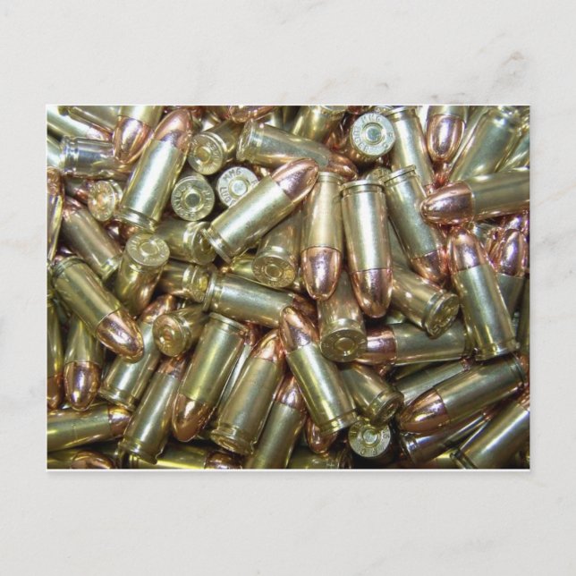 9mm ammo ammunition vykort (Framsida)