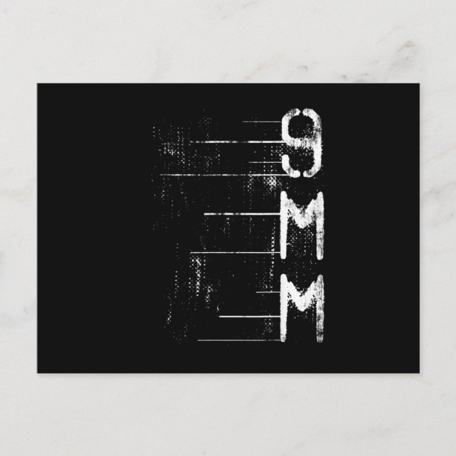 9MM Gun Ammo Firing Range Target Practice Hunting Meddelande Vykort (Framsida)