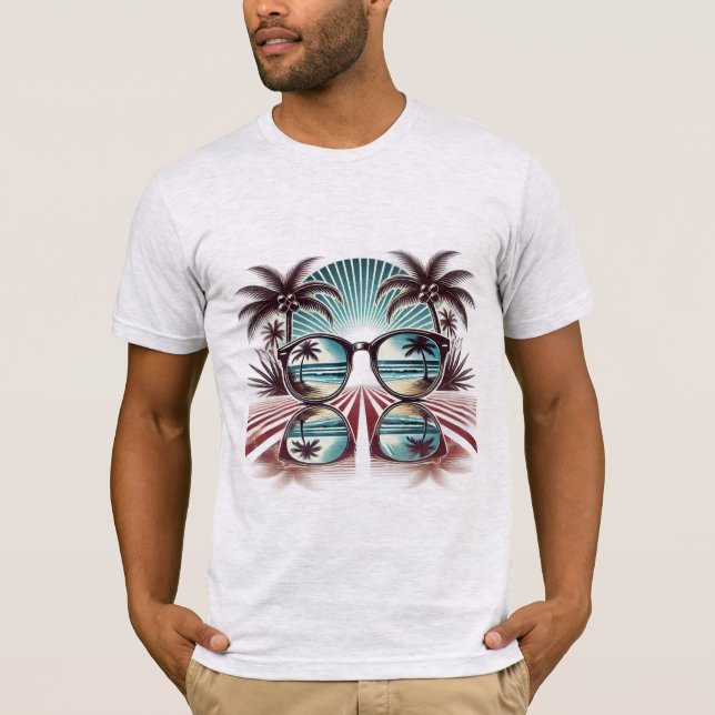 9os Vintage Solglasögon Sommar T Shirt (Framsida)