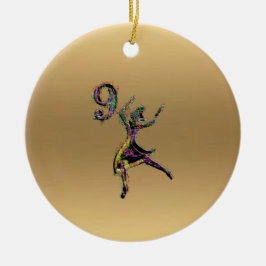 9th & 10 thdagjulafton som är bywhacky, julgransprydnad keramik