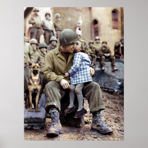 9th Armored uppdelning Tekniker, Frankrike, 1945 Poster