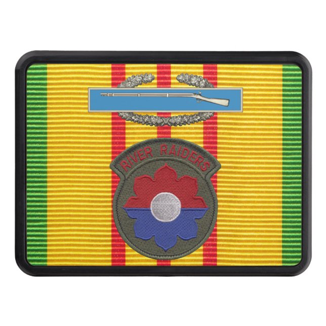 9th Flodanfallare för Inf Div lappar, & CIB-haken Skydd För Dragkrok (Framsidan)