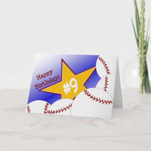 9th födelsedag för lycklig, slugger! kort