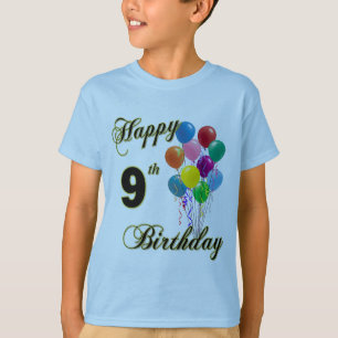 9th födelsedaggåvor för lycklig och tee shirt