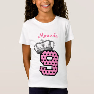 9th FödelsedagPrincess Kröna och hjärtor V04 Tröja
